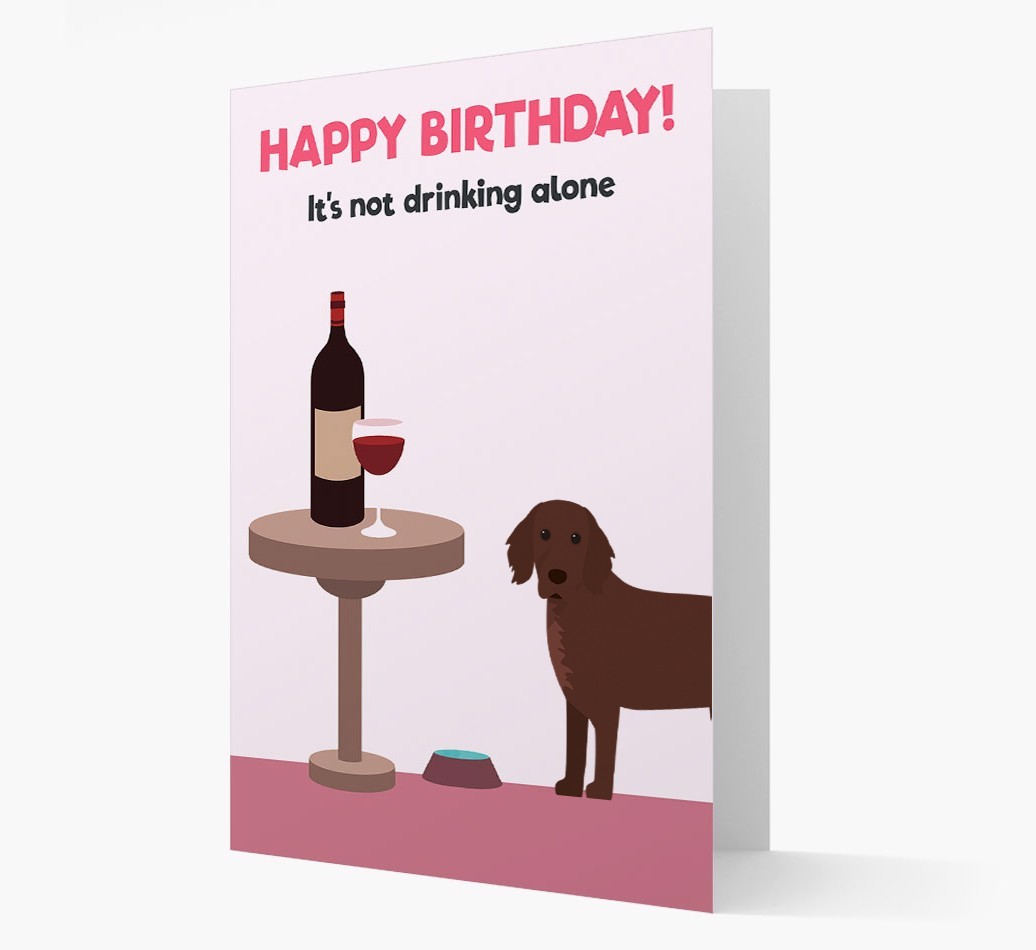 Personalized 'Birthday Drinks' Card with {breedFullName} Icon