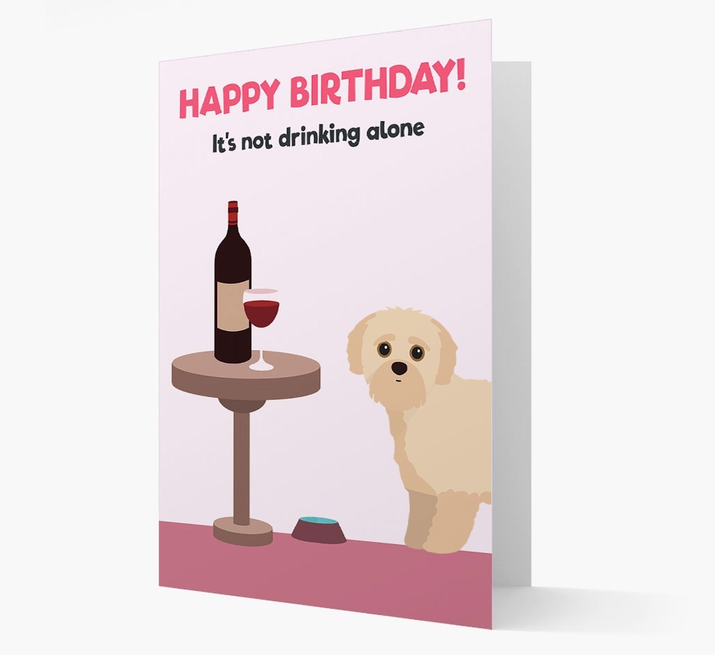 Personalised 'Birthday Drinks' Card with {breedFullName} Icon