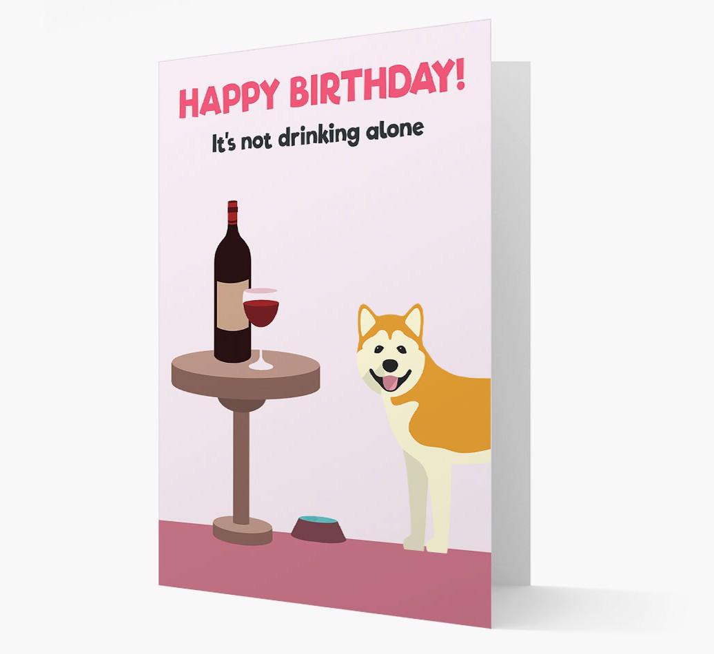 Personalized 'Birthday Drinks' Card with {breedFullName} Icon