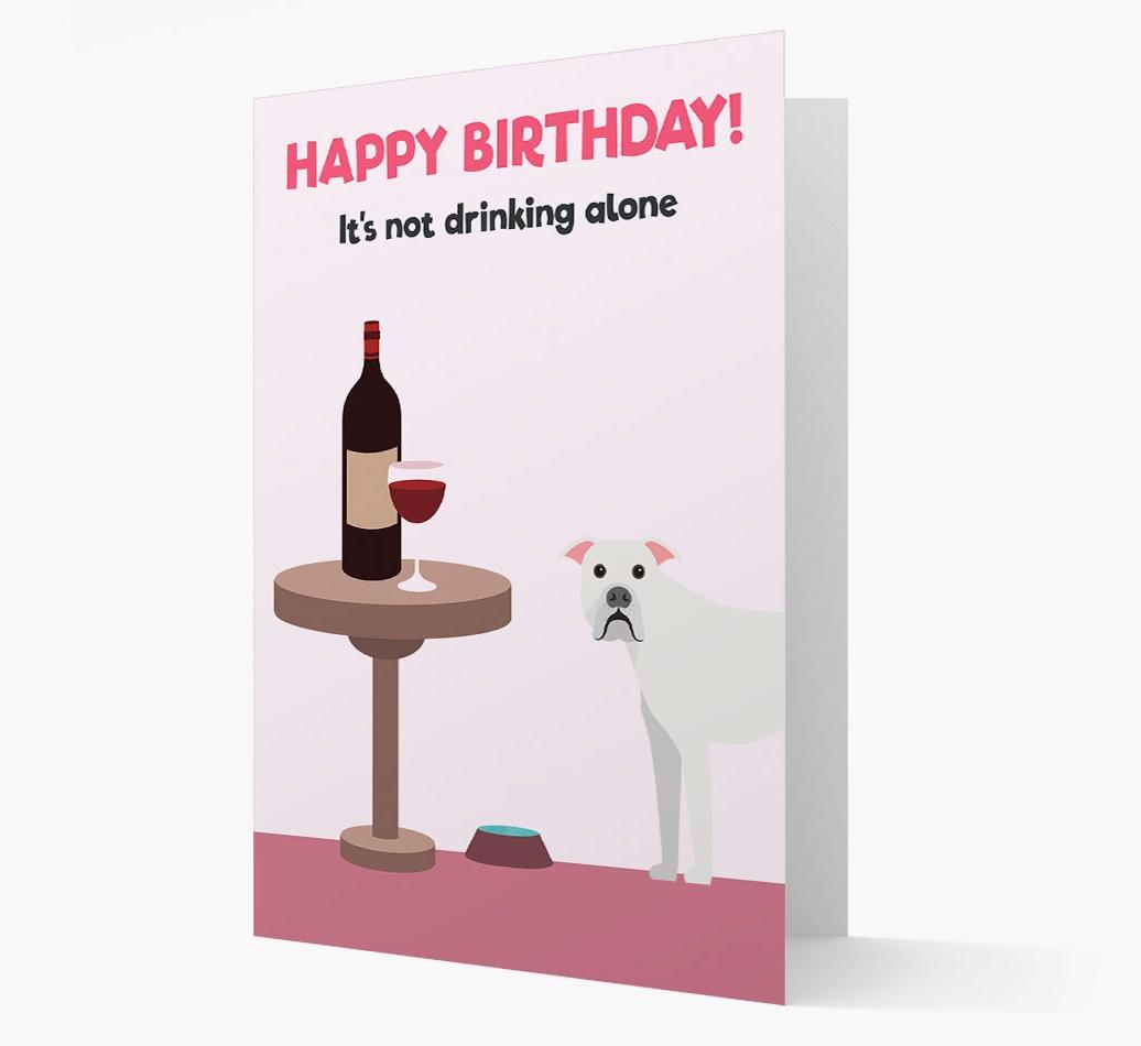 Personalized 'Birthday Drinks' Card with {breedFullName} Icon