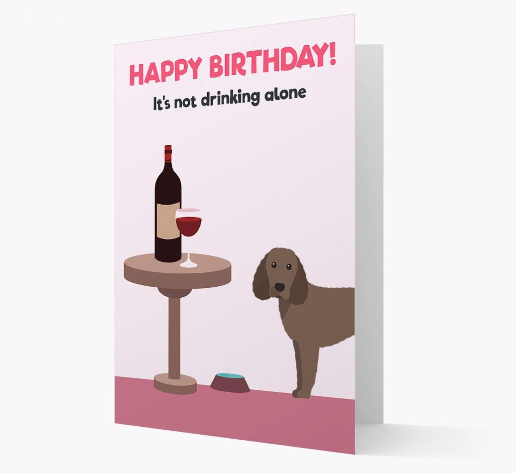 Personalized 'Birthday Drinks' Card with {breedFullName} Icon