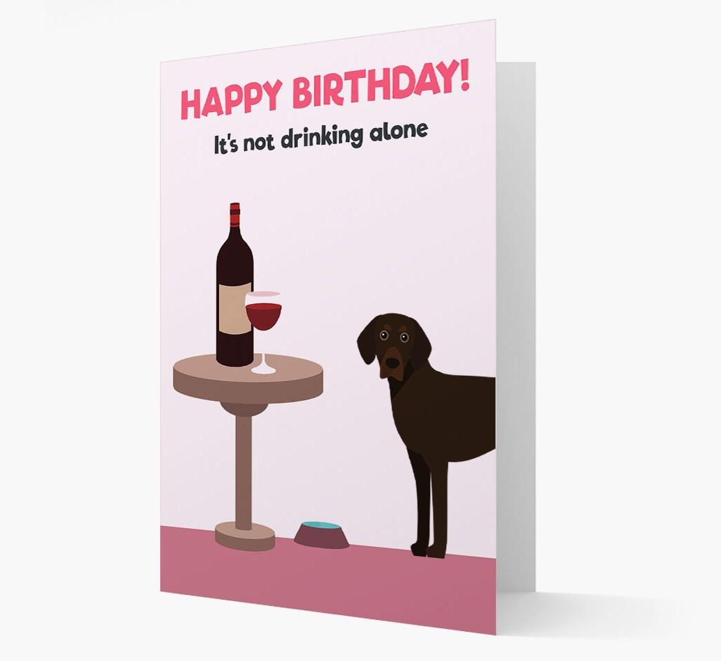 Personalized 'Birthday Drinks' Card with {breedFullName} Icon