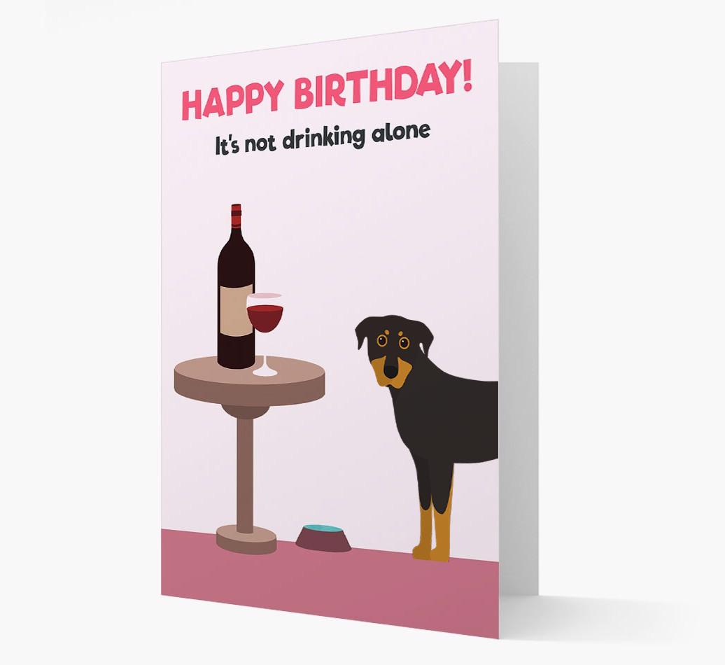 Personalized 'Birthday Drinks' Card with {breedFullName} Icon