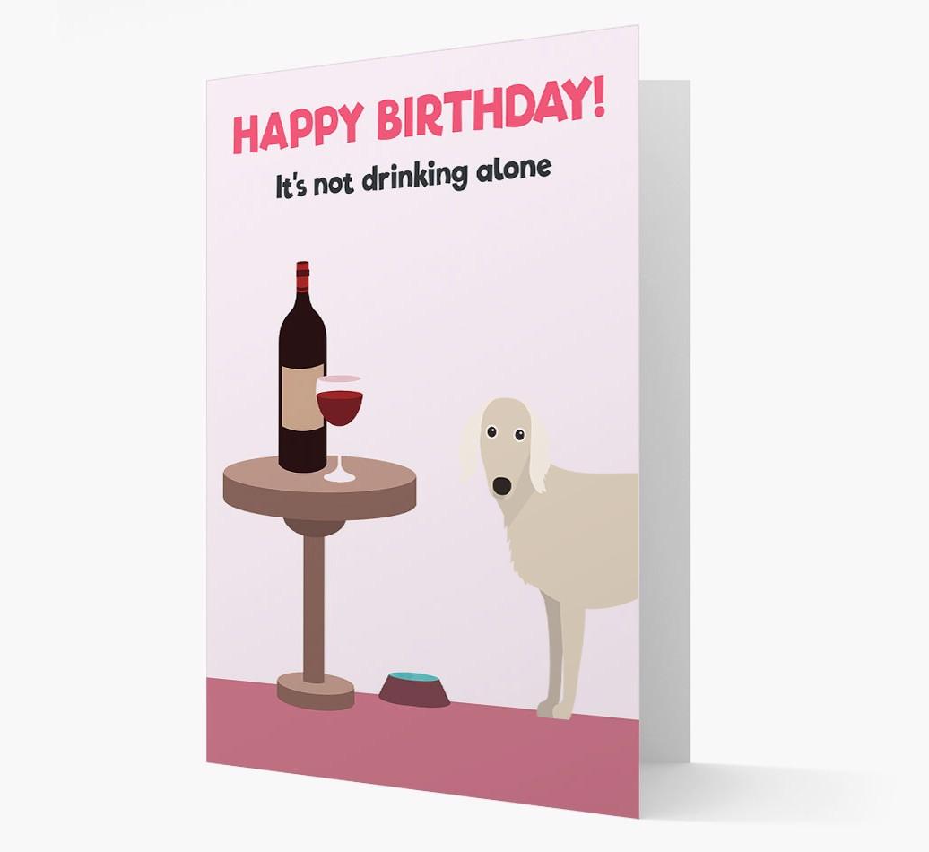 Personalized 'Birthday Drinks' Card with {breedFullName} Icon