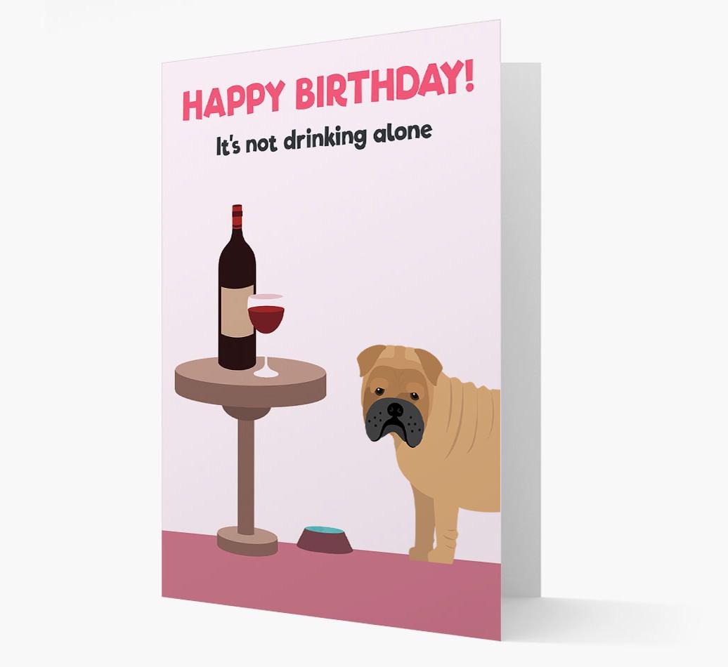 Personalized 'Birthday Drinks' Card with {breedFullName} Icon