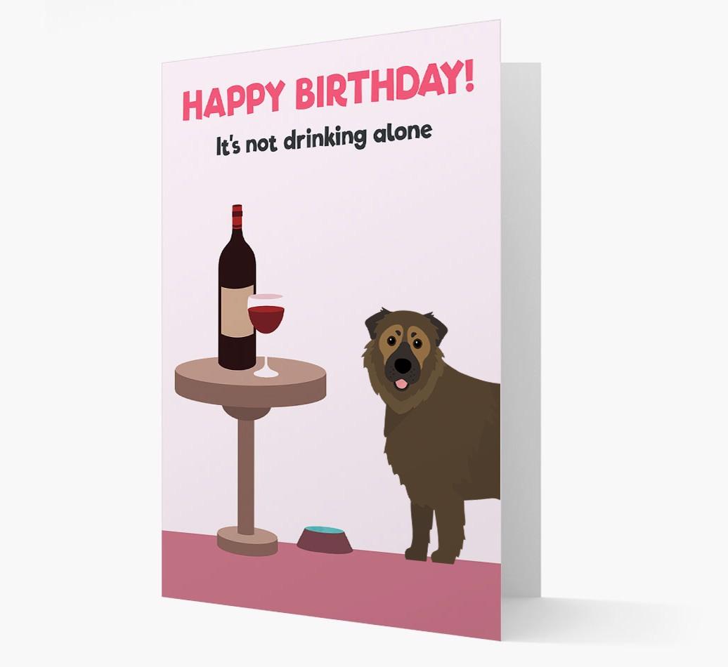 Personalized 'Birthday Drinks' Card with {breedFullName} Icon