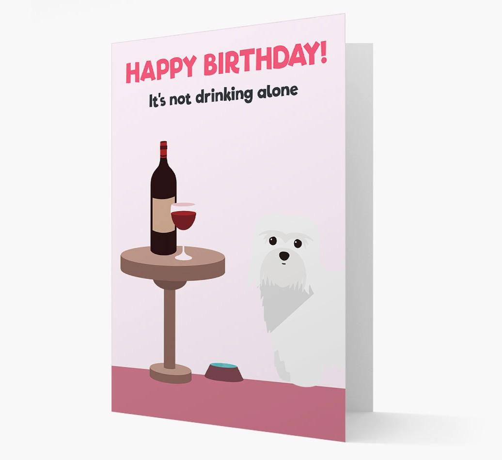 Personalized 'Birthday Drinks' Card with {breedFullName} Icon