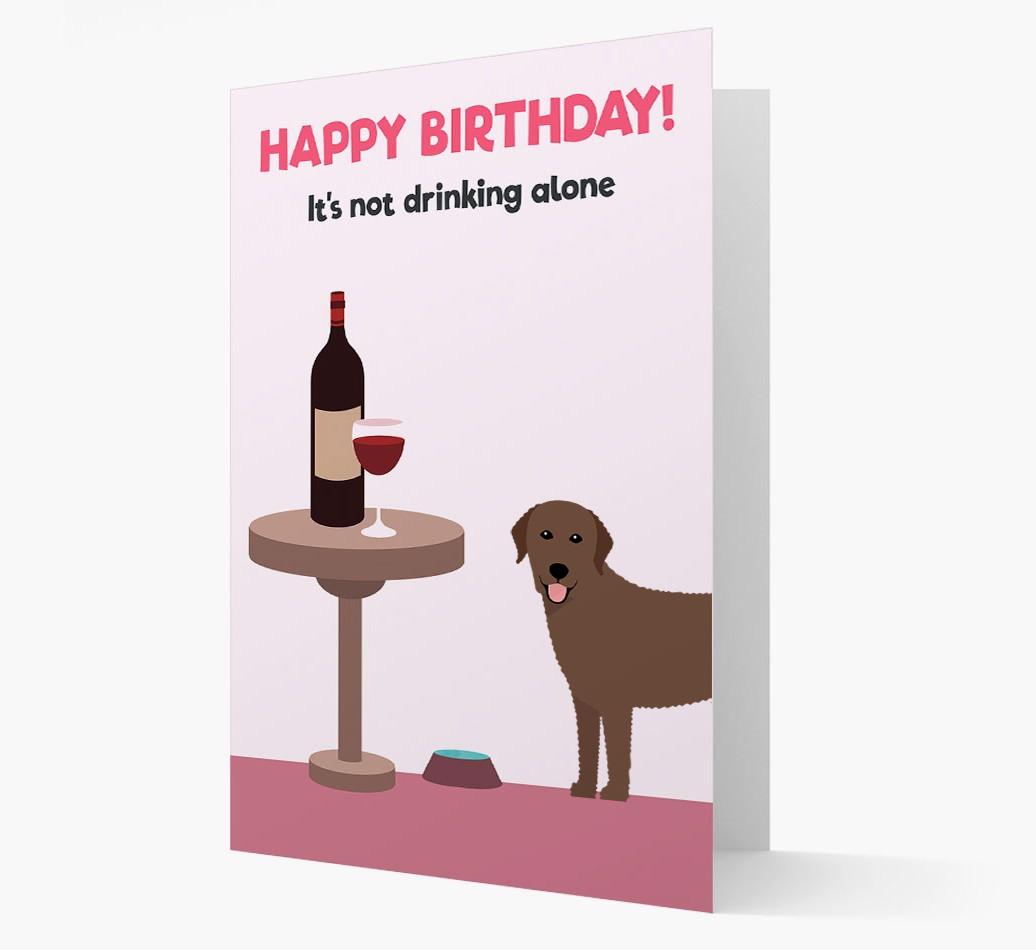 Personalized 'Birthday Drinks' Card with {breedFullName} Icon
