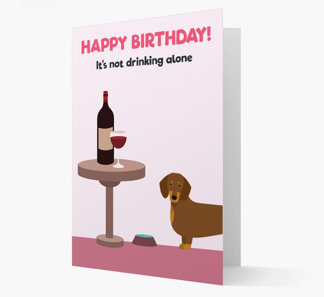 Personalized 'Birthday Drinks' Card with {breedFullName} Icon