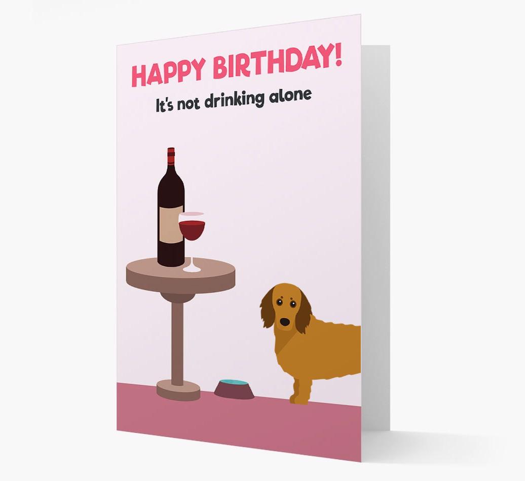 Personalized 'Birthday Drinks' Card with {breedFullName} Icon