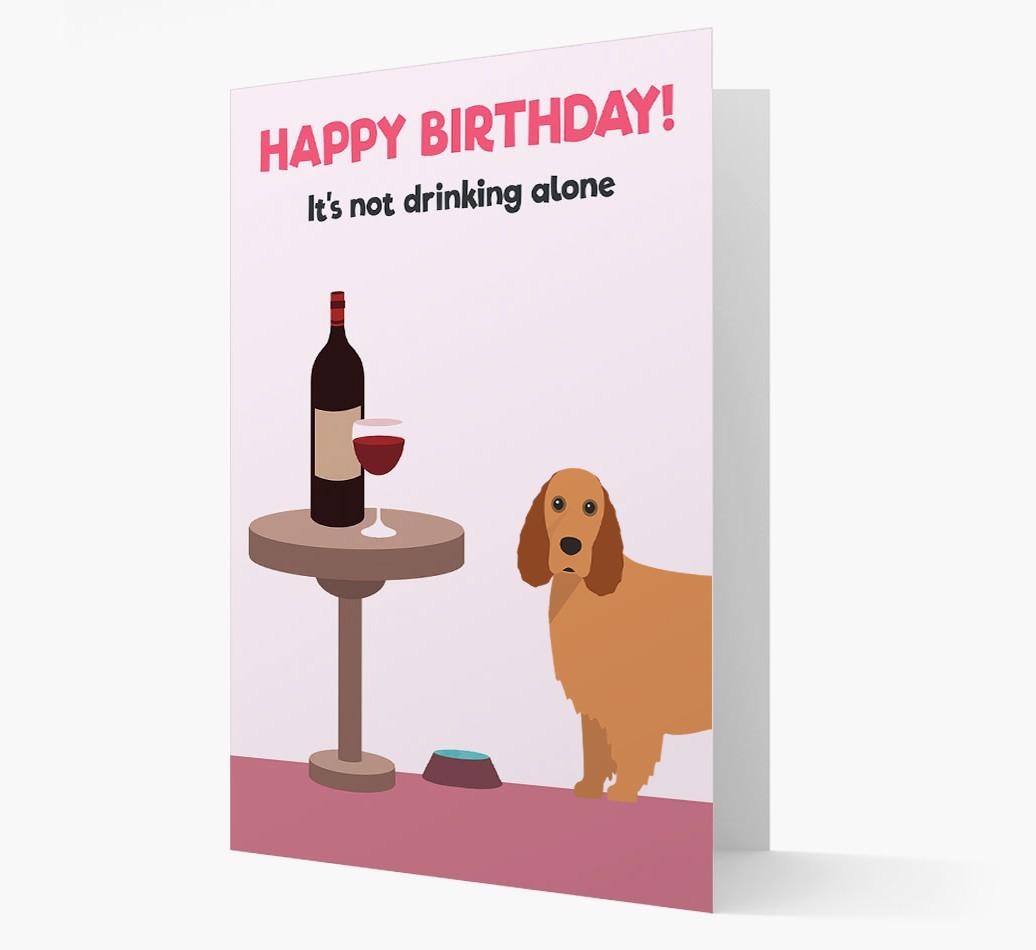Personalized 'Birthday Drinks' Card with {breedFullName} Icon