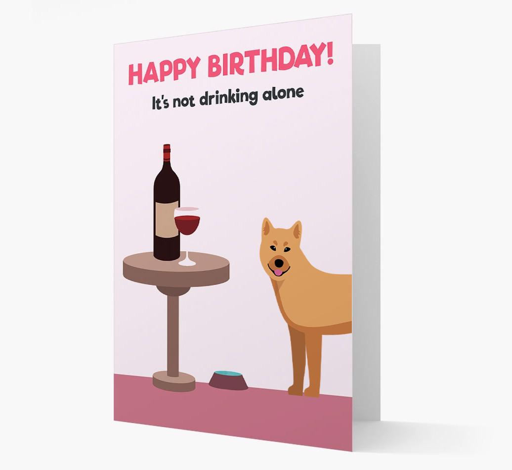 Personalized 'Birthday Drinks' Card with {breedFullName} Icon
