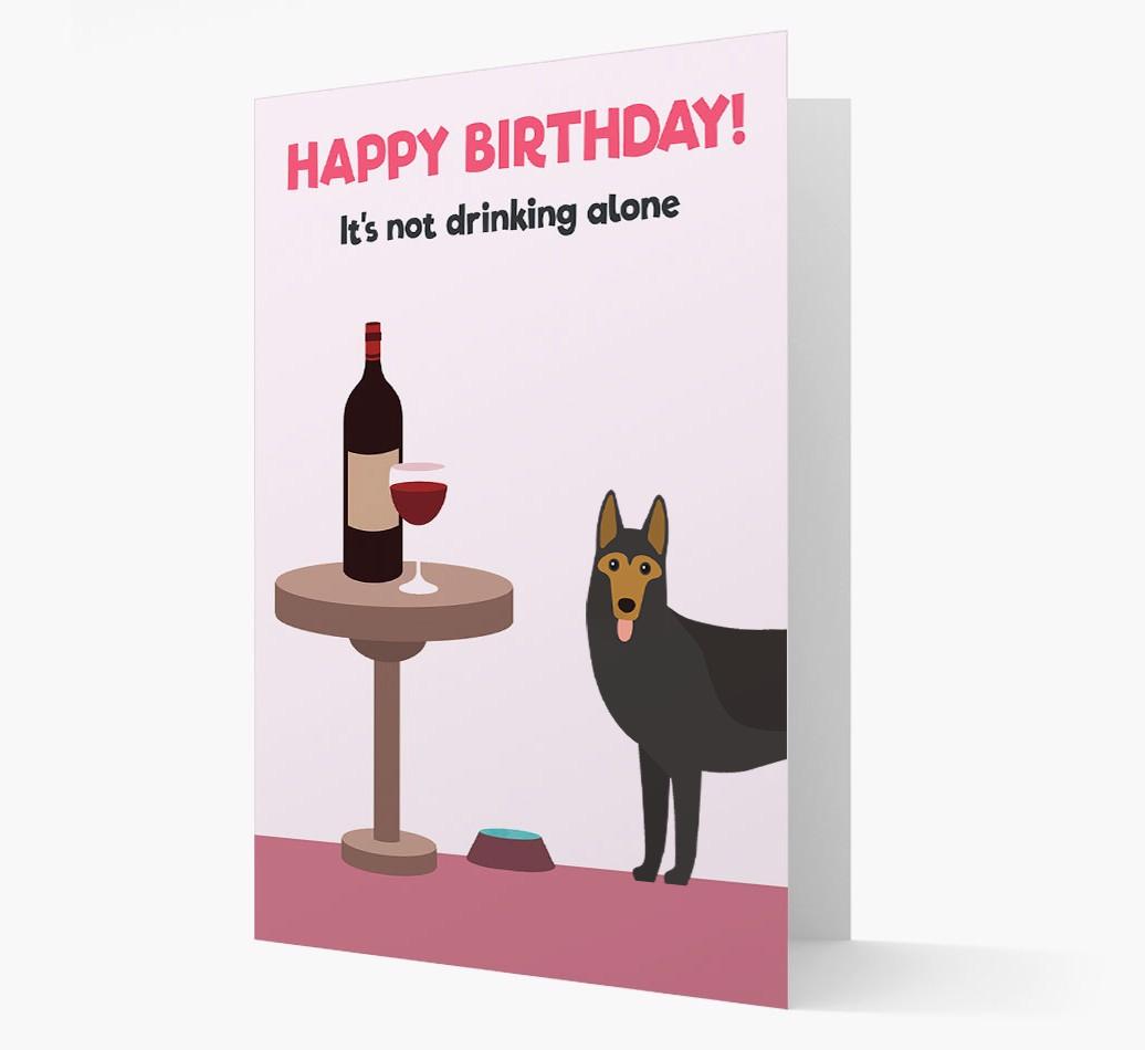Personalized 'Birthday Drinks' Card with {breedFullName} Icon