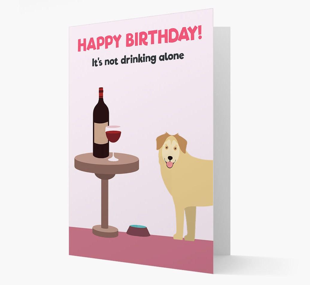 Personalized 'Birthday Drinks' Card with {breedFullName} Icon