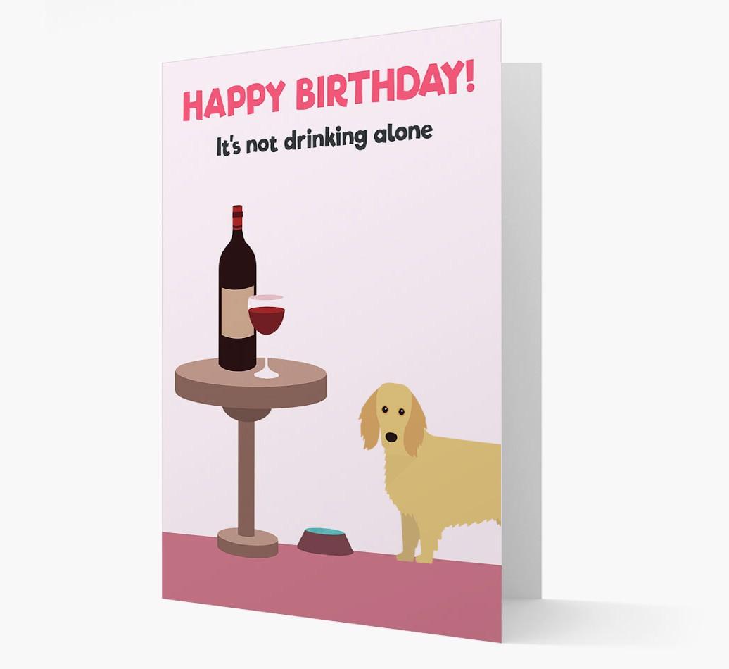 Personalized 'Birthday Drinks' Card with {breedFullName} Icon
