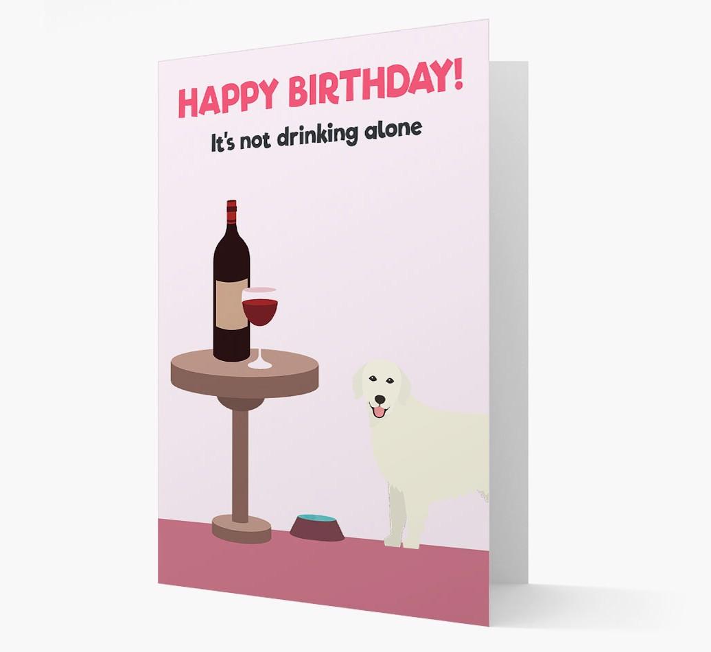 Personalized 'Birthday Drinks' Card with {breedFullName} Icon