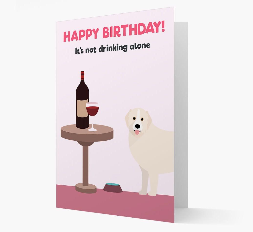 Personalised 'Birthday Drinks' Card with {breedFullName} Icon