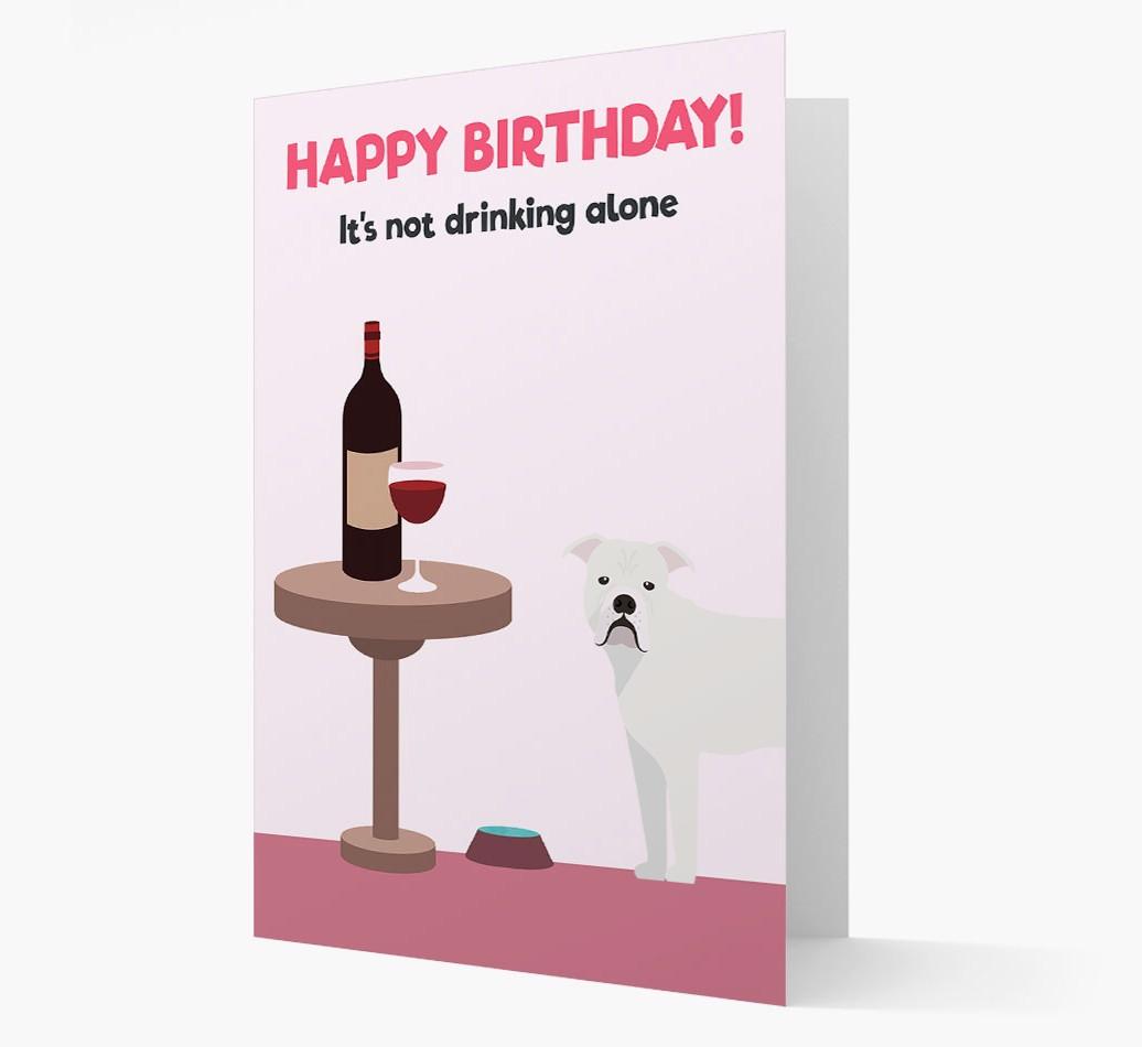 Personalized 'Birthday Drinks' Card with {breedFullName} Icon