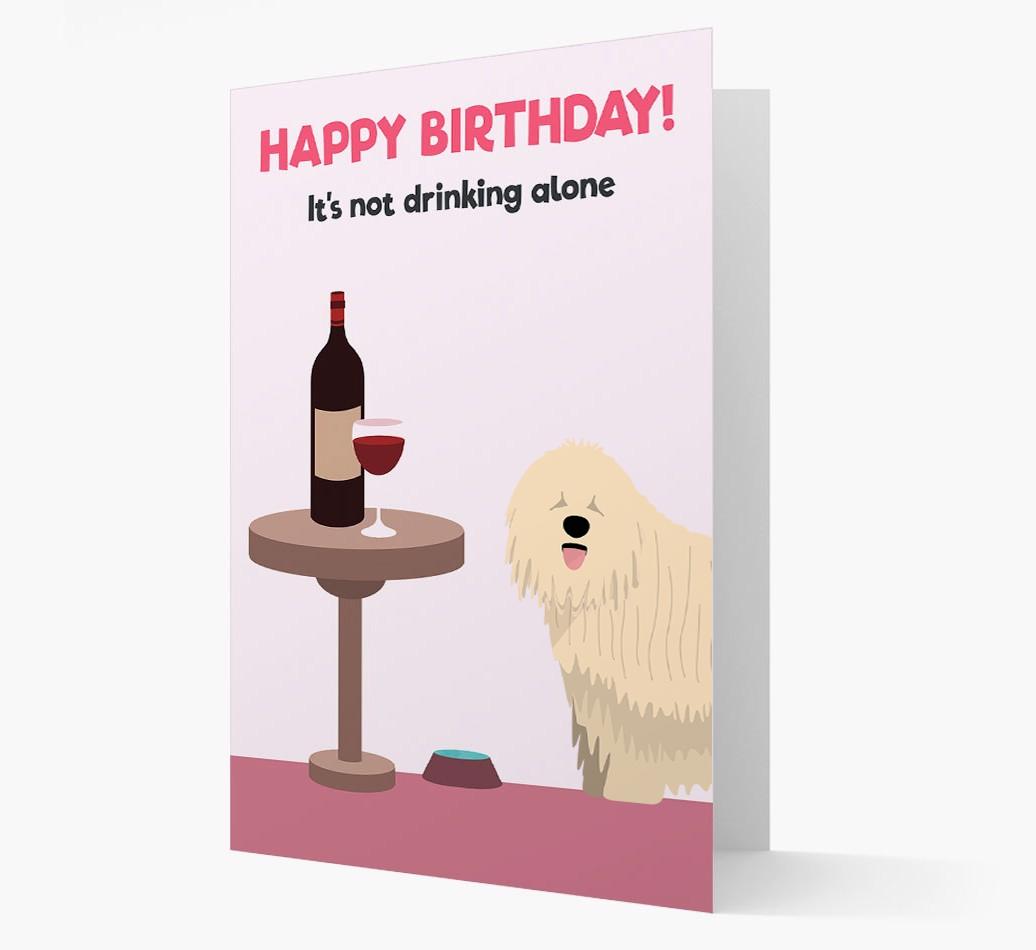 Personalized 'Birthday Drinks' Card with {breedFullName} Icon