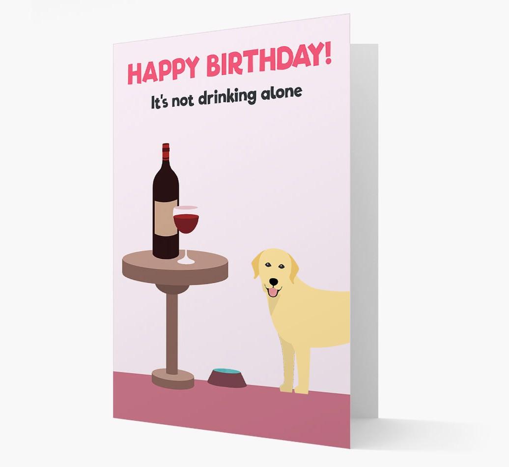 Personalized 'Birthday Drinks' Card with {breedFullName} Icon