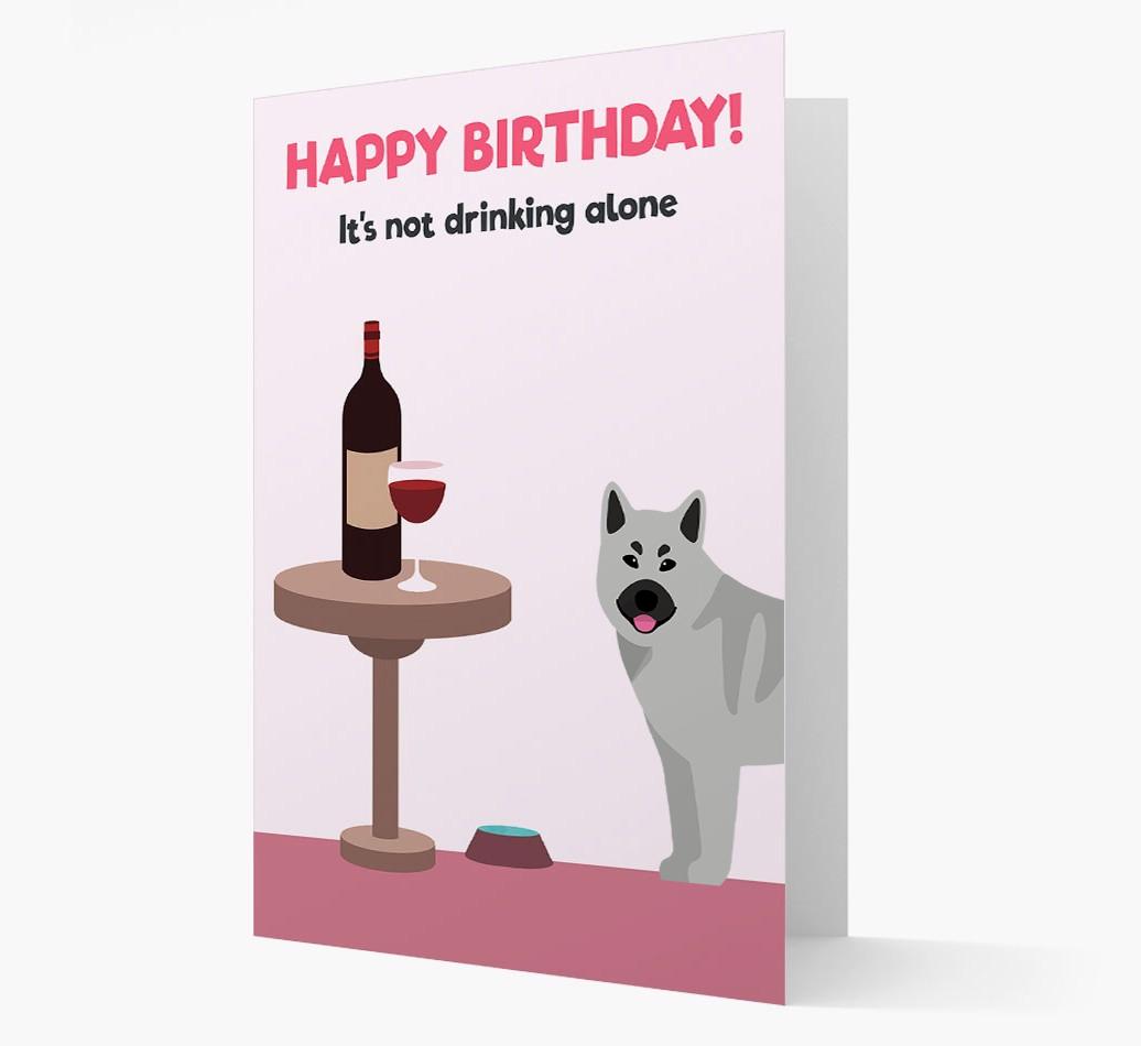 Personalized 'Birthday Drinks' Card with {breedFullName} Icon