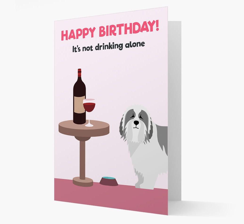 Personalized 'Birthday Drinks' Card with {breedFullName} Icon