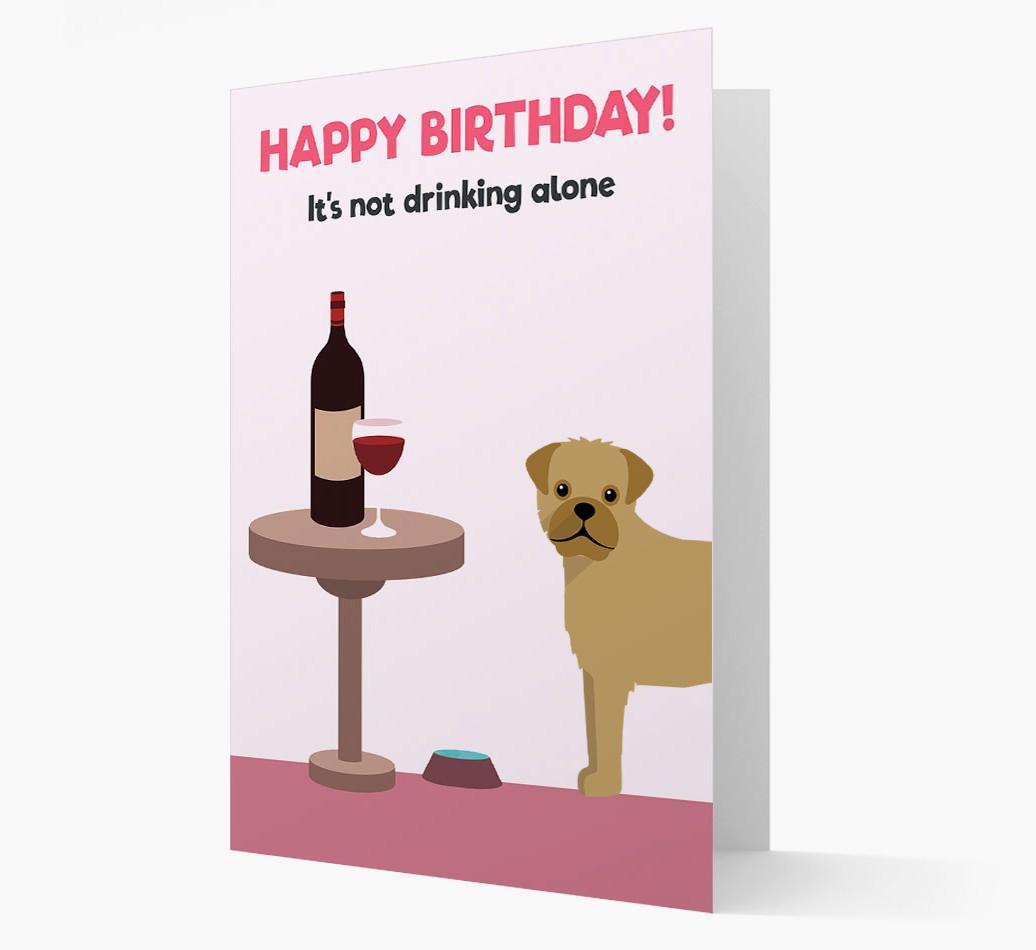 Personalized 'Birthday Drinks' Card with {breedFullName} Icon