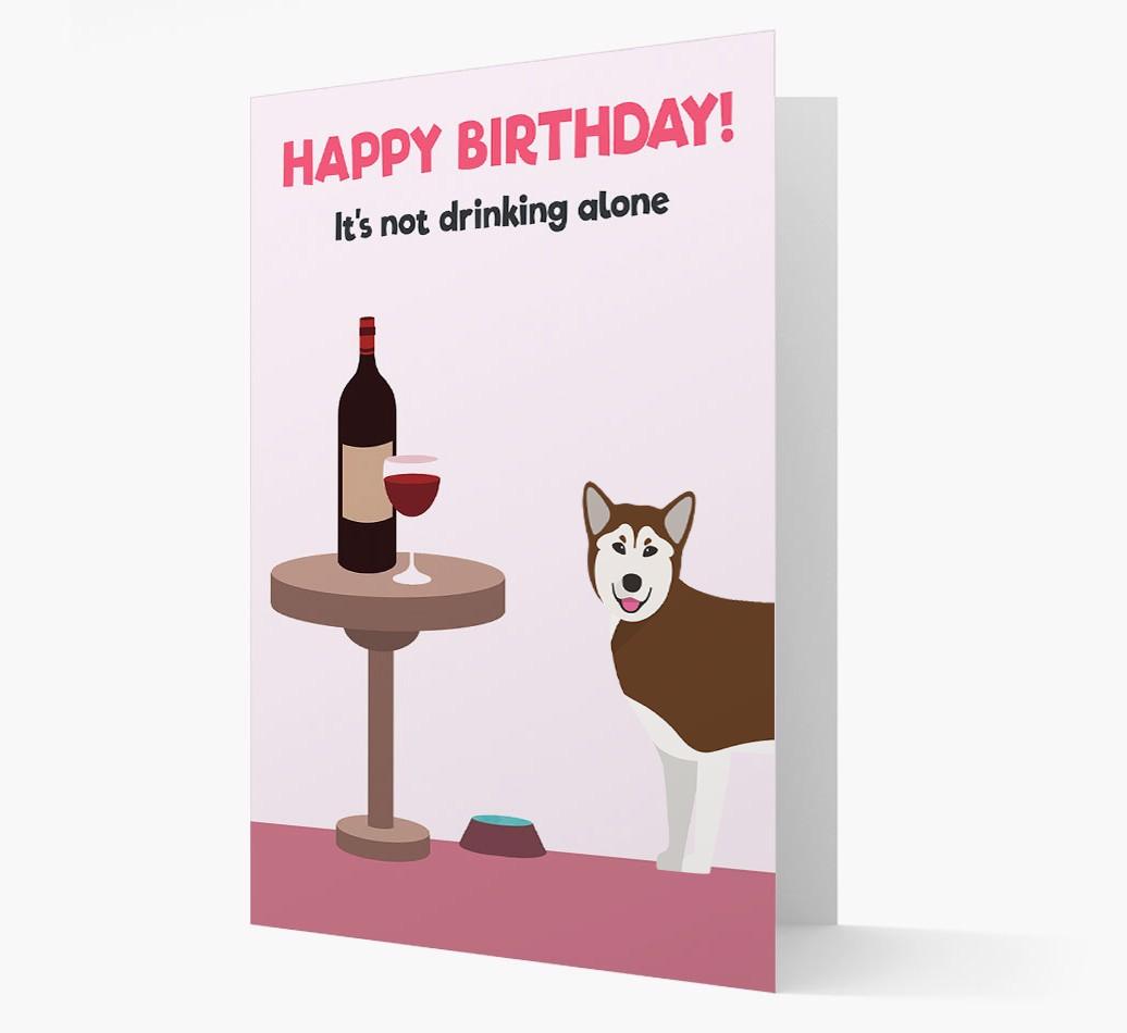 Personalized 'Birthday Drinks' Card with {breedFullName} Icon