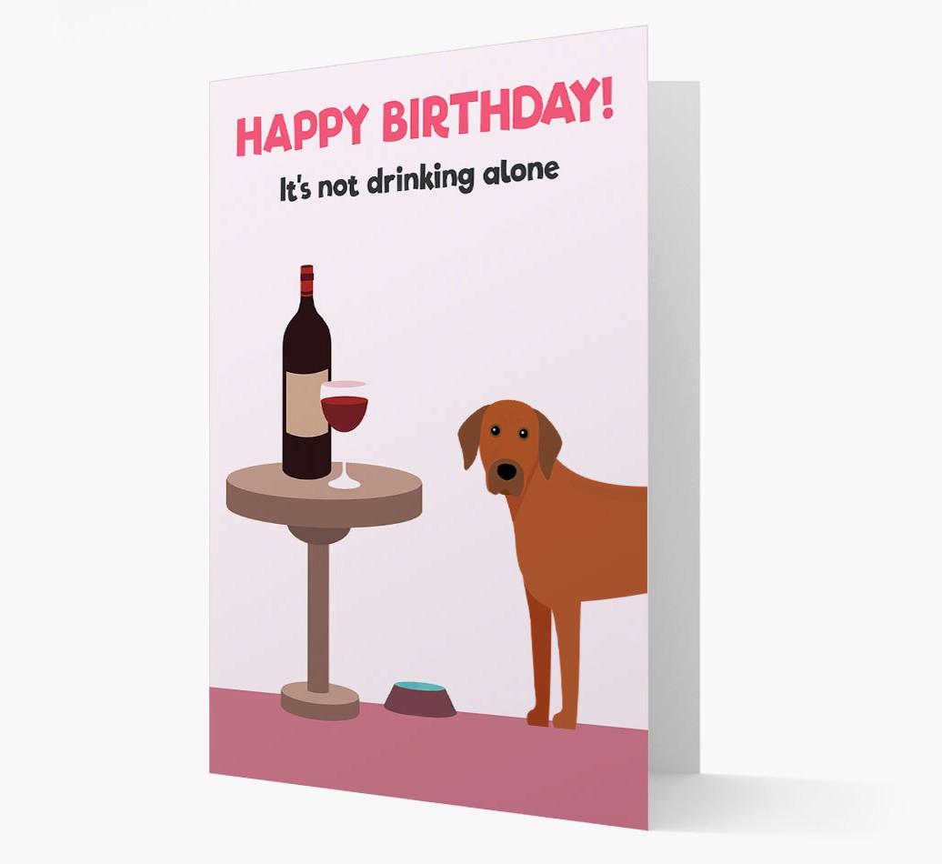 Personalized 'Birthday Drinks' Card with {breedFullName} Icon