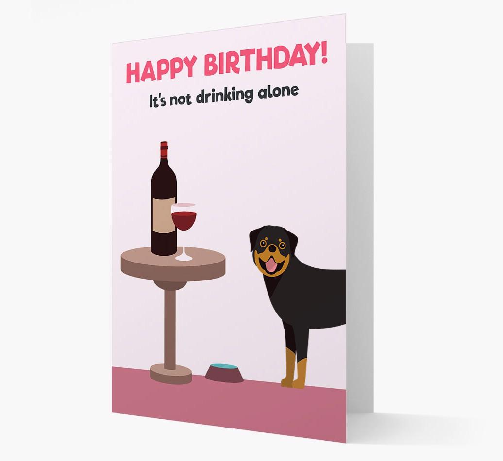 Personalized 'Birthday Drinks' Card with {breedFullName} Icon