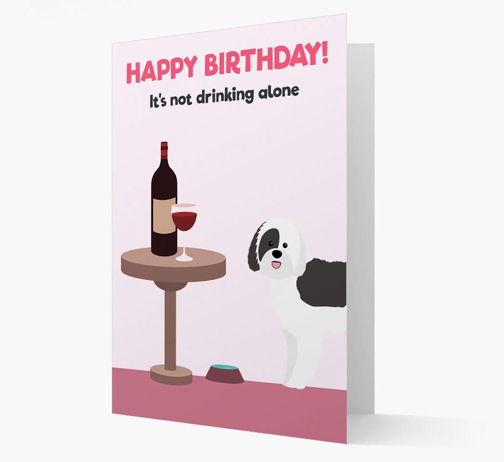 Personalized 'Birthday Drinks' Card with {breedFullName} Icon