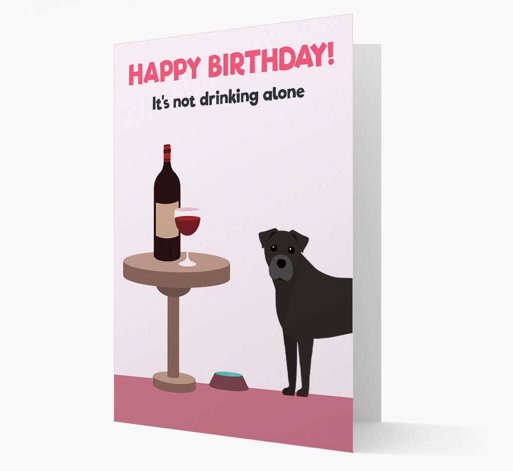 Personalized 'Birthday Drinks' Card with {breedFullName} Icon