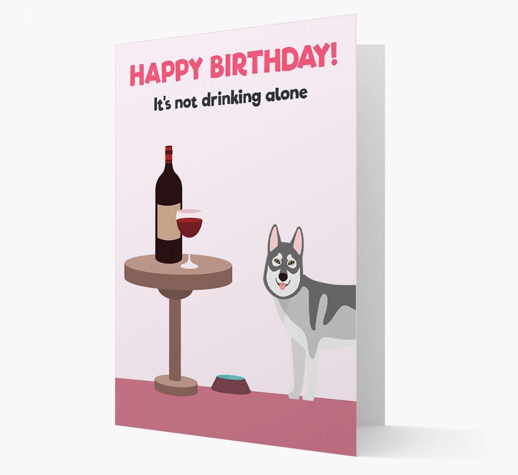 Personalized 'Birthday Drinks' Card with {breedFullName} Icon