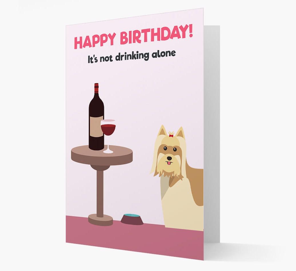 Personalised 'Birthday Drinks' Card with {breedFullName} Icon