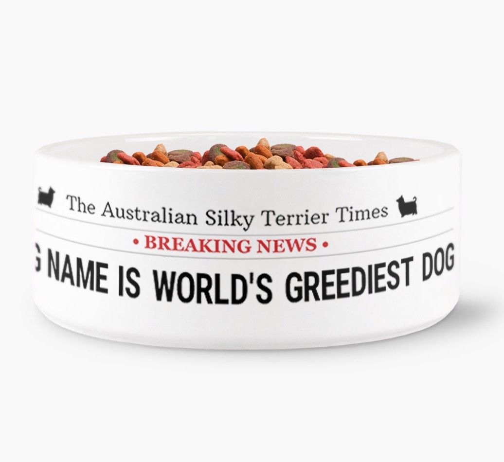 'World's Greediest Dog' - Personalized Bowl for your {breedFullName}