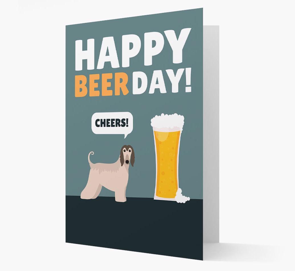 'Happy Beer Day' Card with {breedFullName} Icon