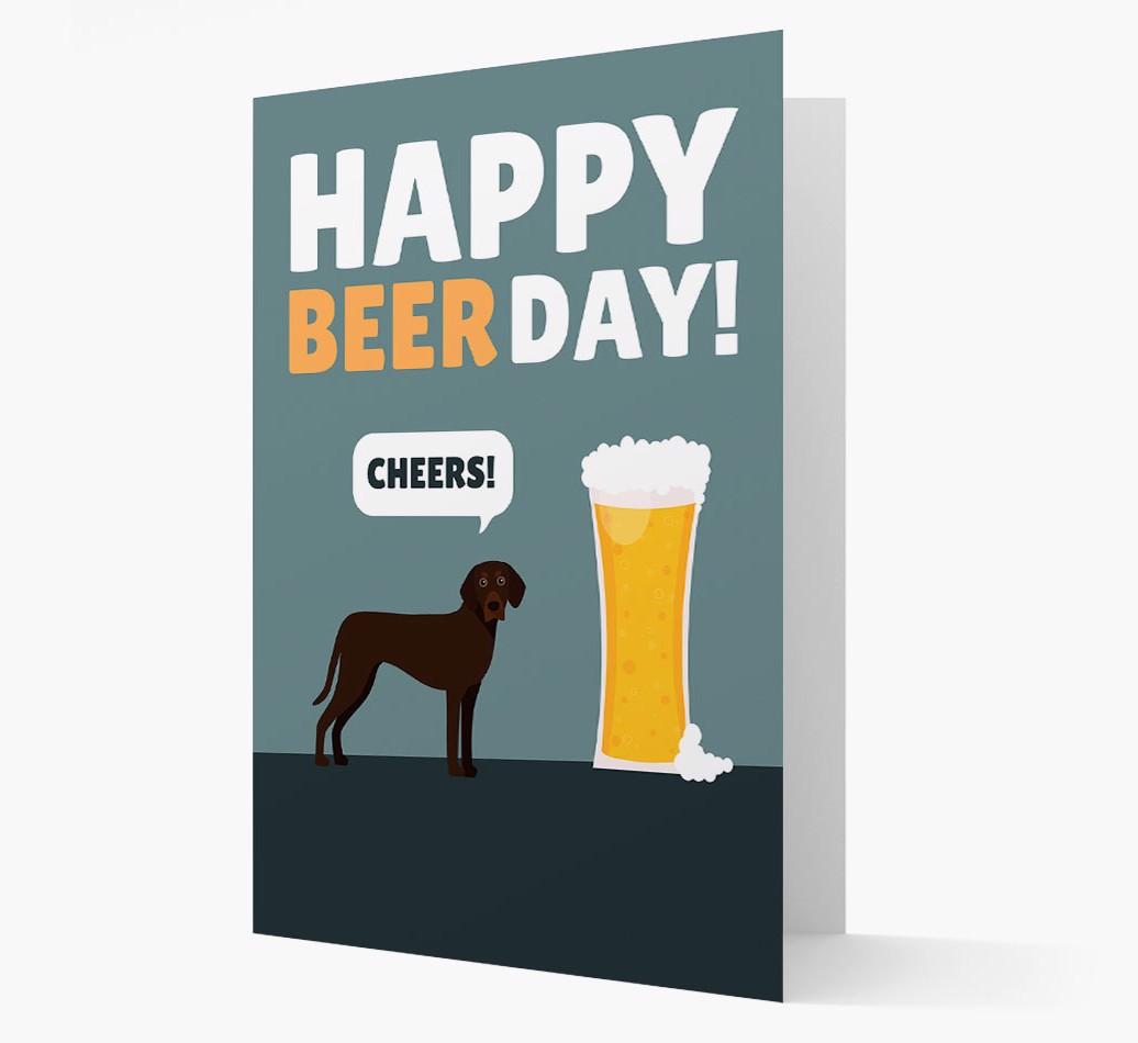'Happy Beer Day' Card with {breedFullName} Icon
