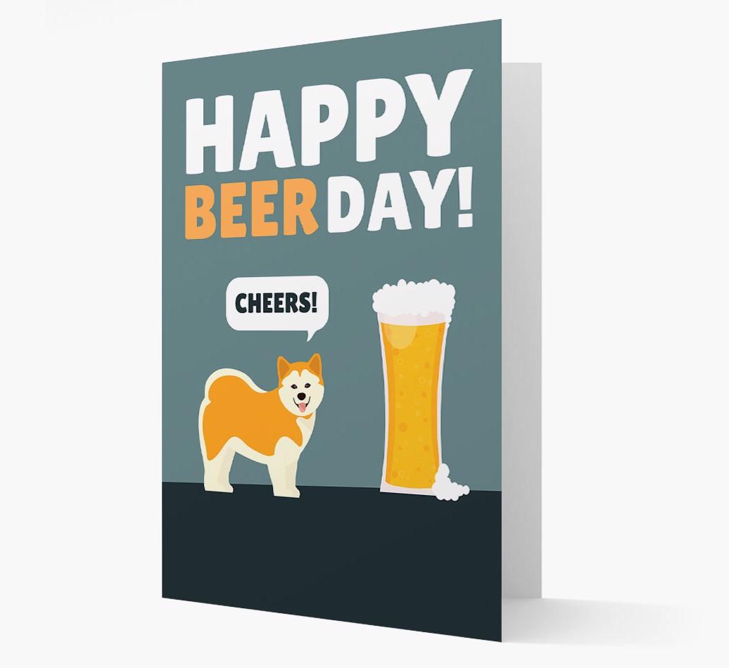 'Happy Beer Day' Card with {breedFullName} Icon
