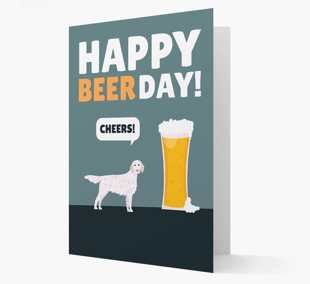 'Happy Beer Day' Card with {breedFullName} Icon