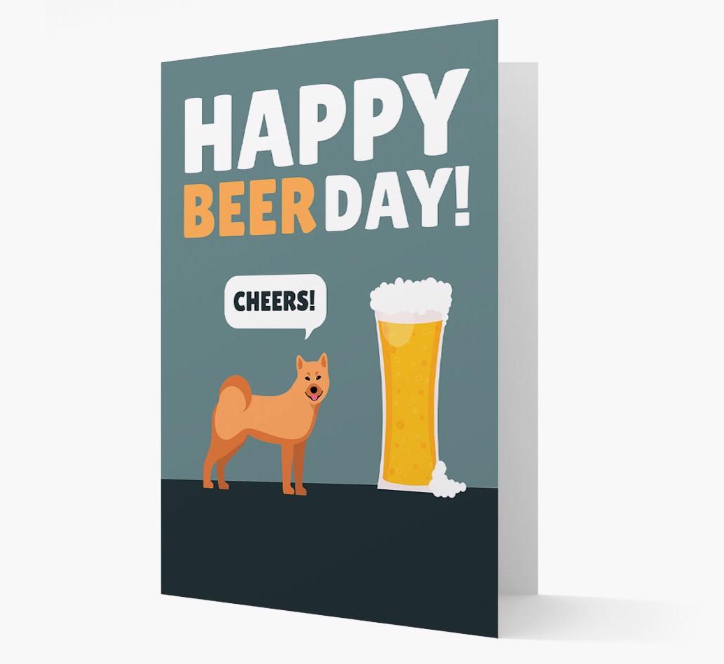 'Happy Beer Day' Card with {breedFullName} Icon