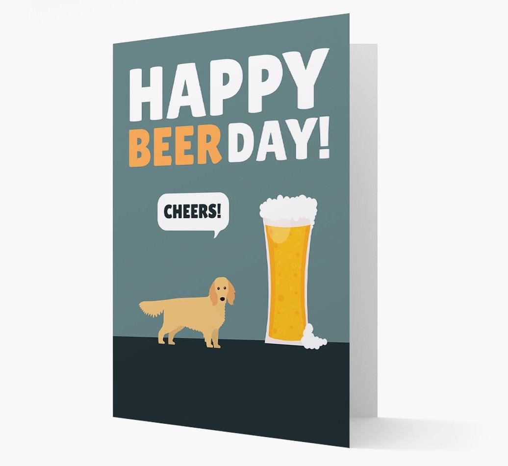 'Happy Beer Day' Card with {breedFullName} Icon