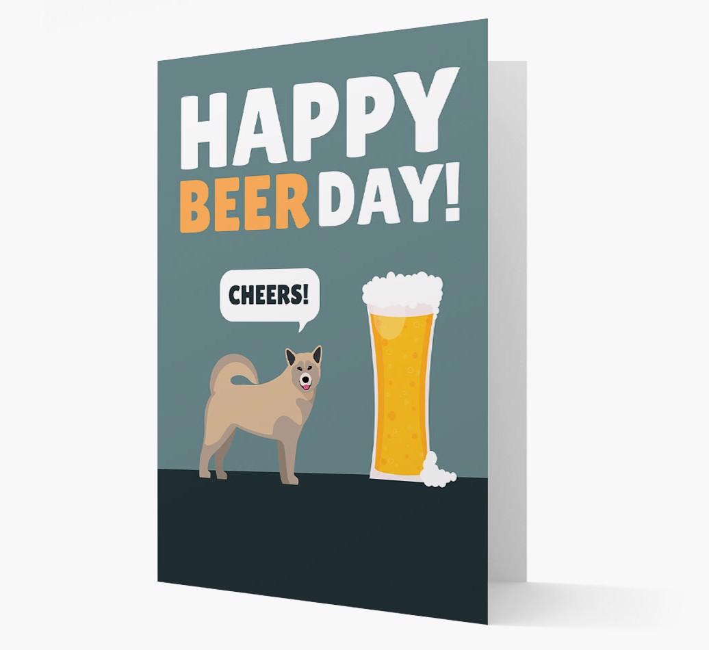 'Happy Beer Day' Card with {breedFullName} Icon