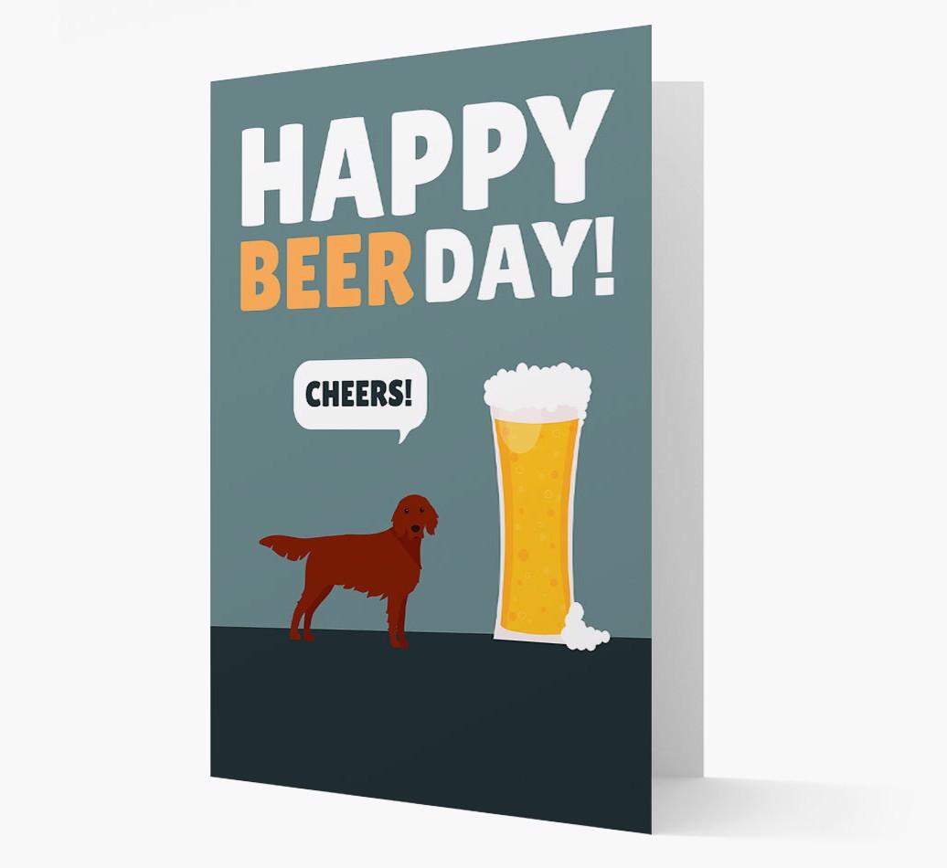 'Happy Beer Day' Card with {breedFullName} Icon
