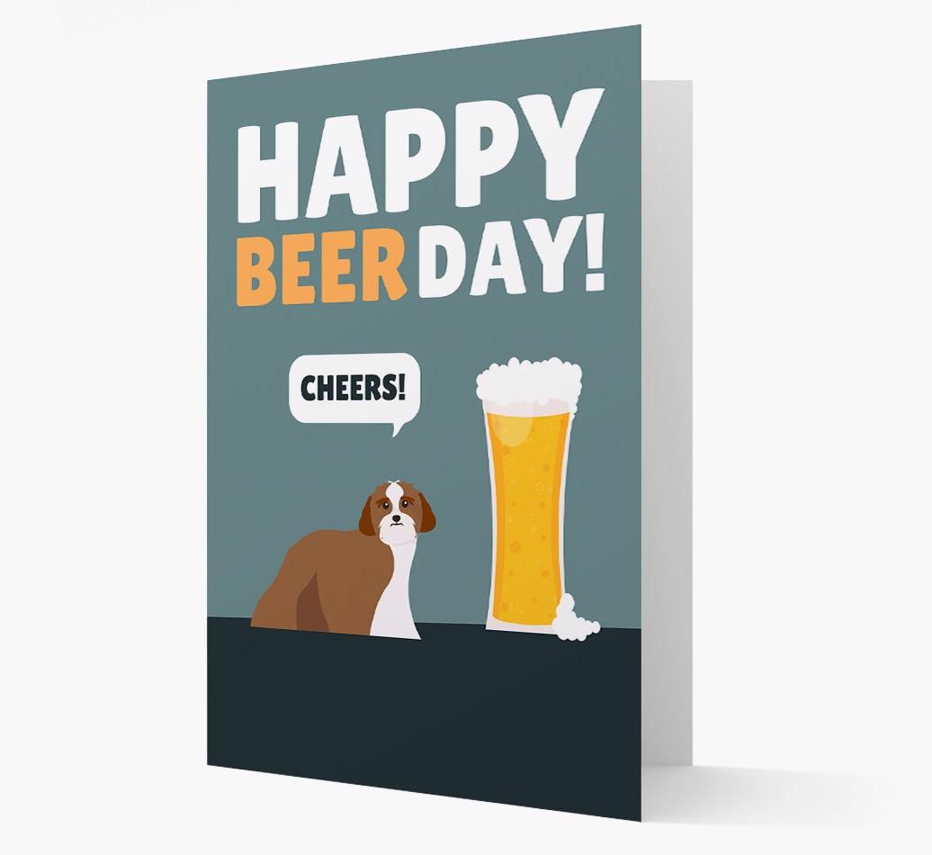 'Happy Beer Day' Card with {breedFullName} Icon