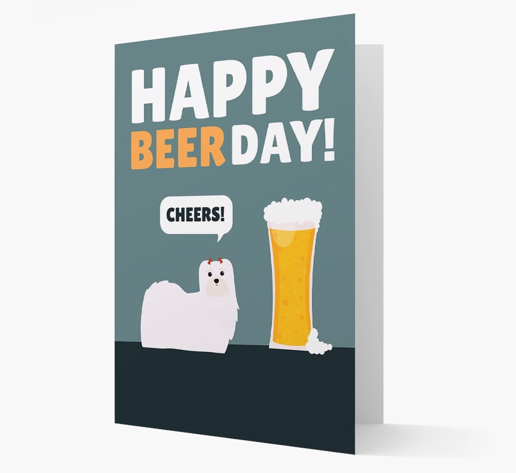 'Happy Beer Day' Card with {breedFullName} Icon