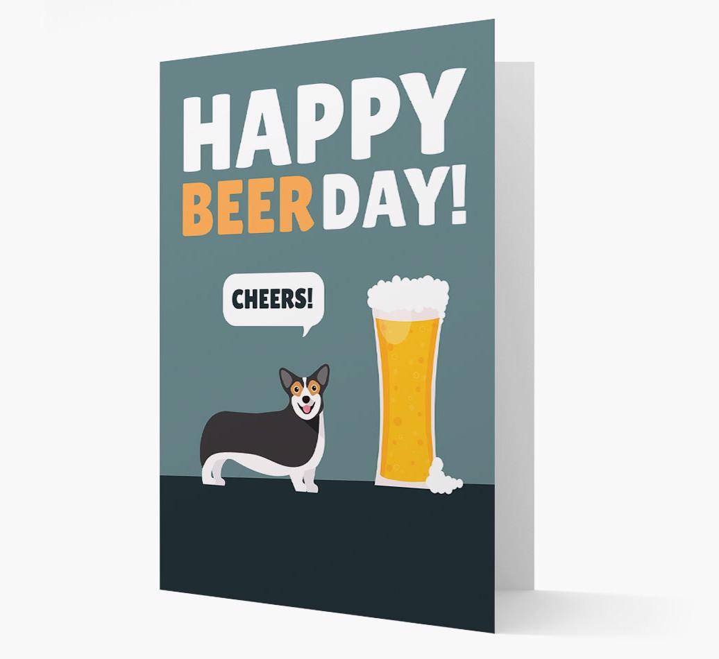 'Happy Beer Day' Card with {breedFullName} Icon