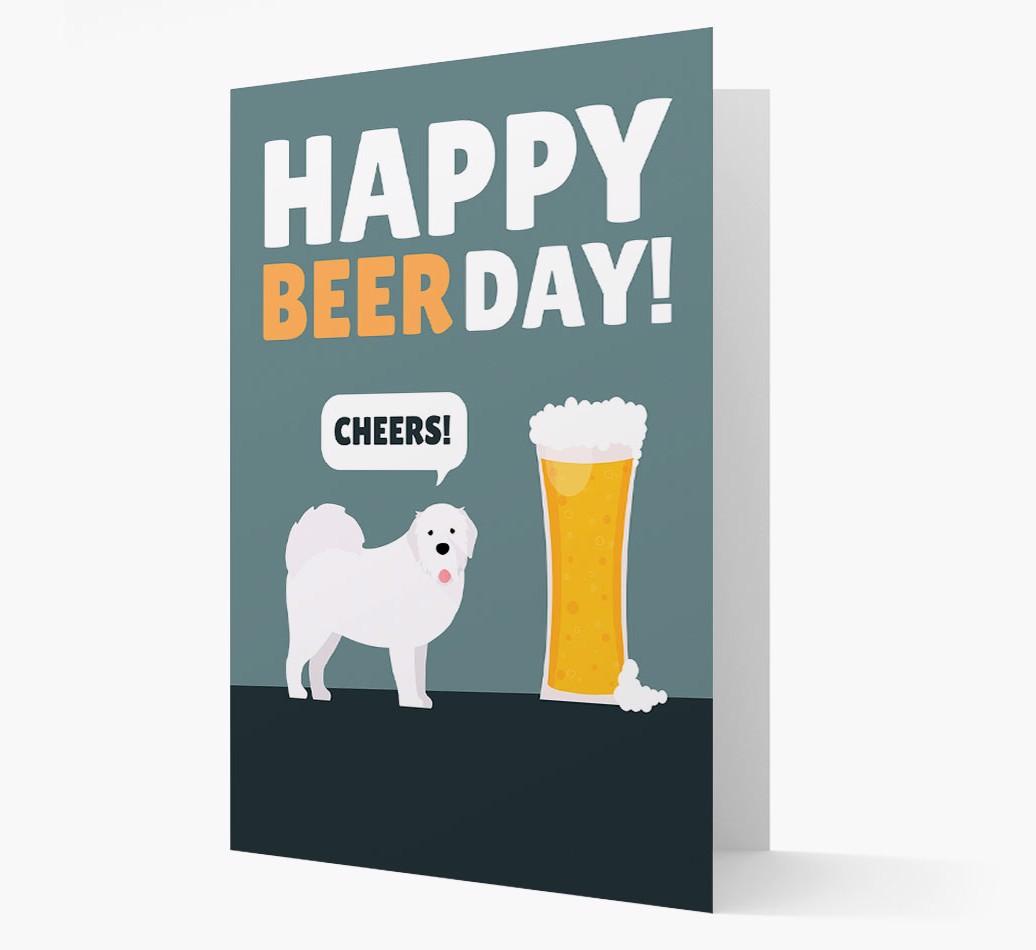 'Happy Beer Day' Card with {breedFullName} Icon