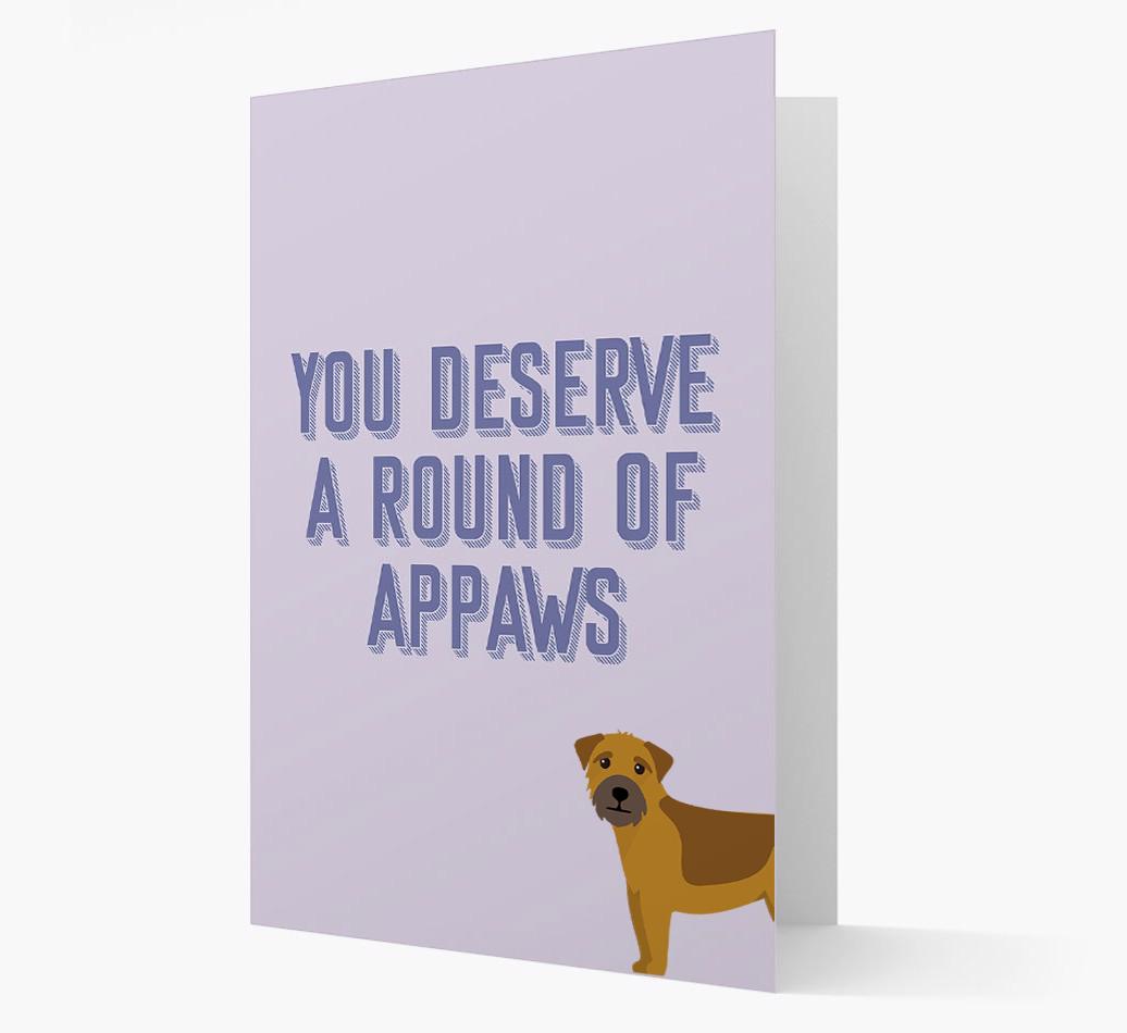 'You Deserve A Round Of Appaws' Card with {breedFullName} Icon