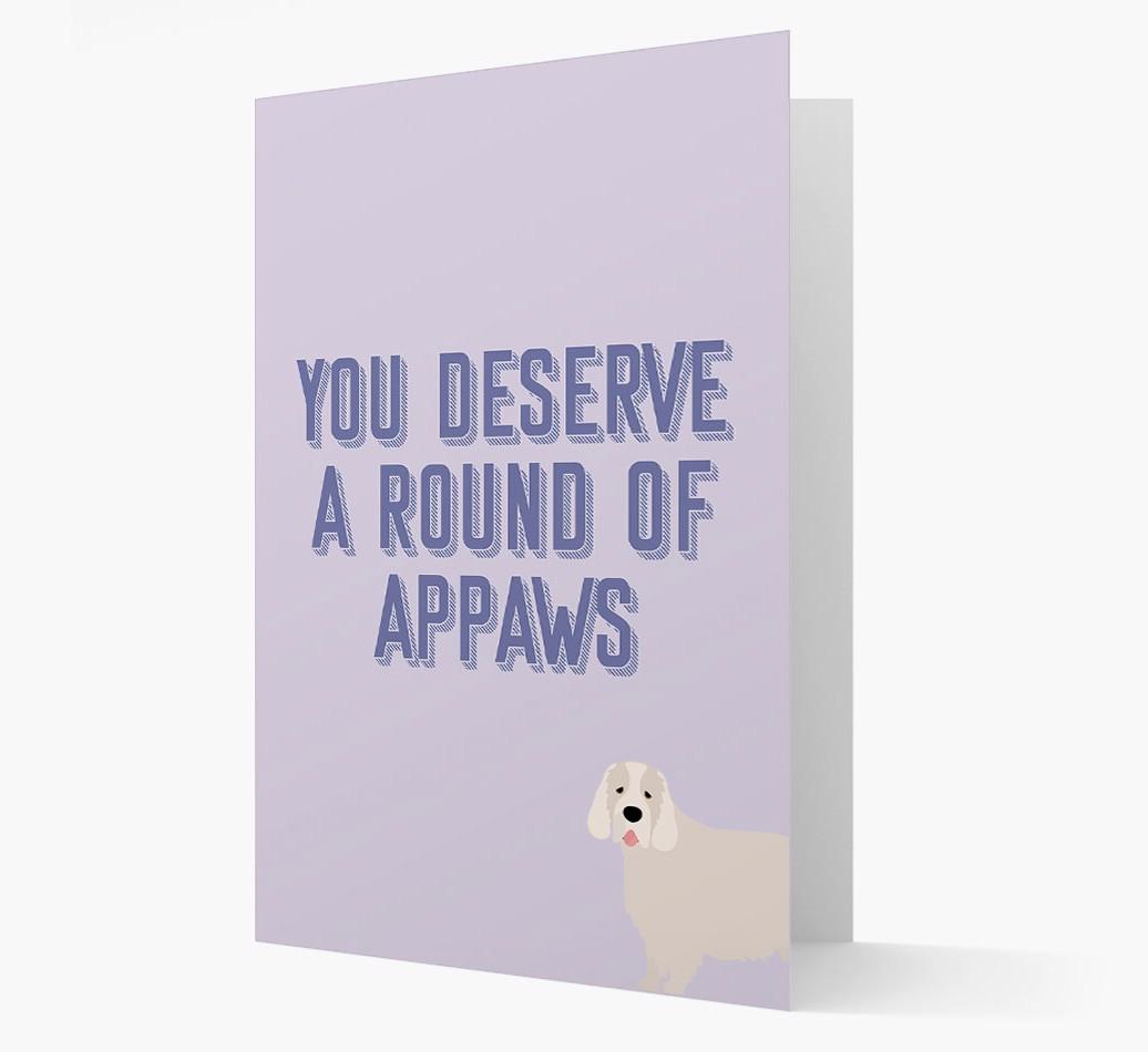 'You Deserve A Round Of Appaws' Card with {breedFullName} Icon