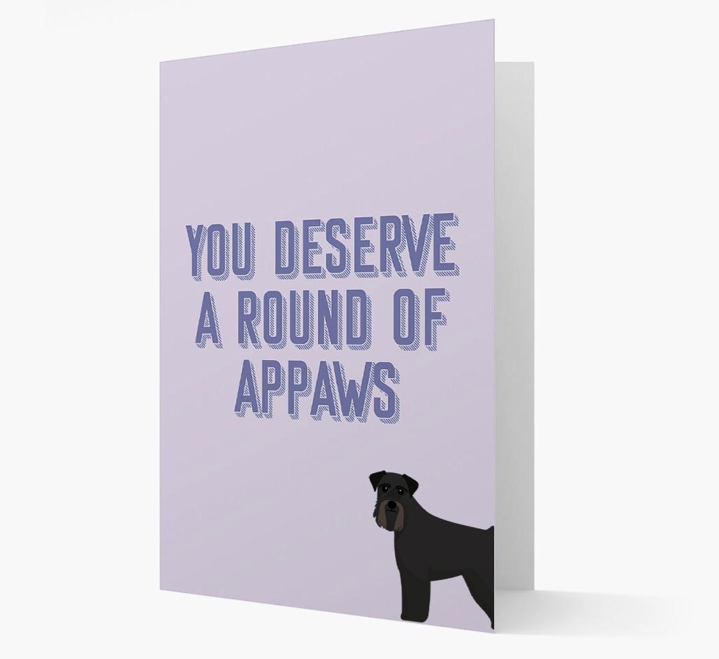 'You Deserve A Round Of Appaws' Card with {breedFullName} Icon
